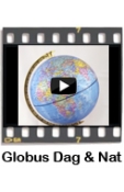 Globus med lys som viser Nat & Dag