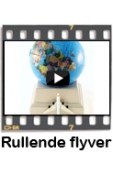 Rullende globus med fly, lyd og lys