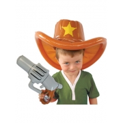 Oppustelig Cowboy hat og pistol